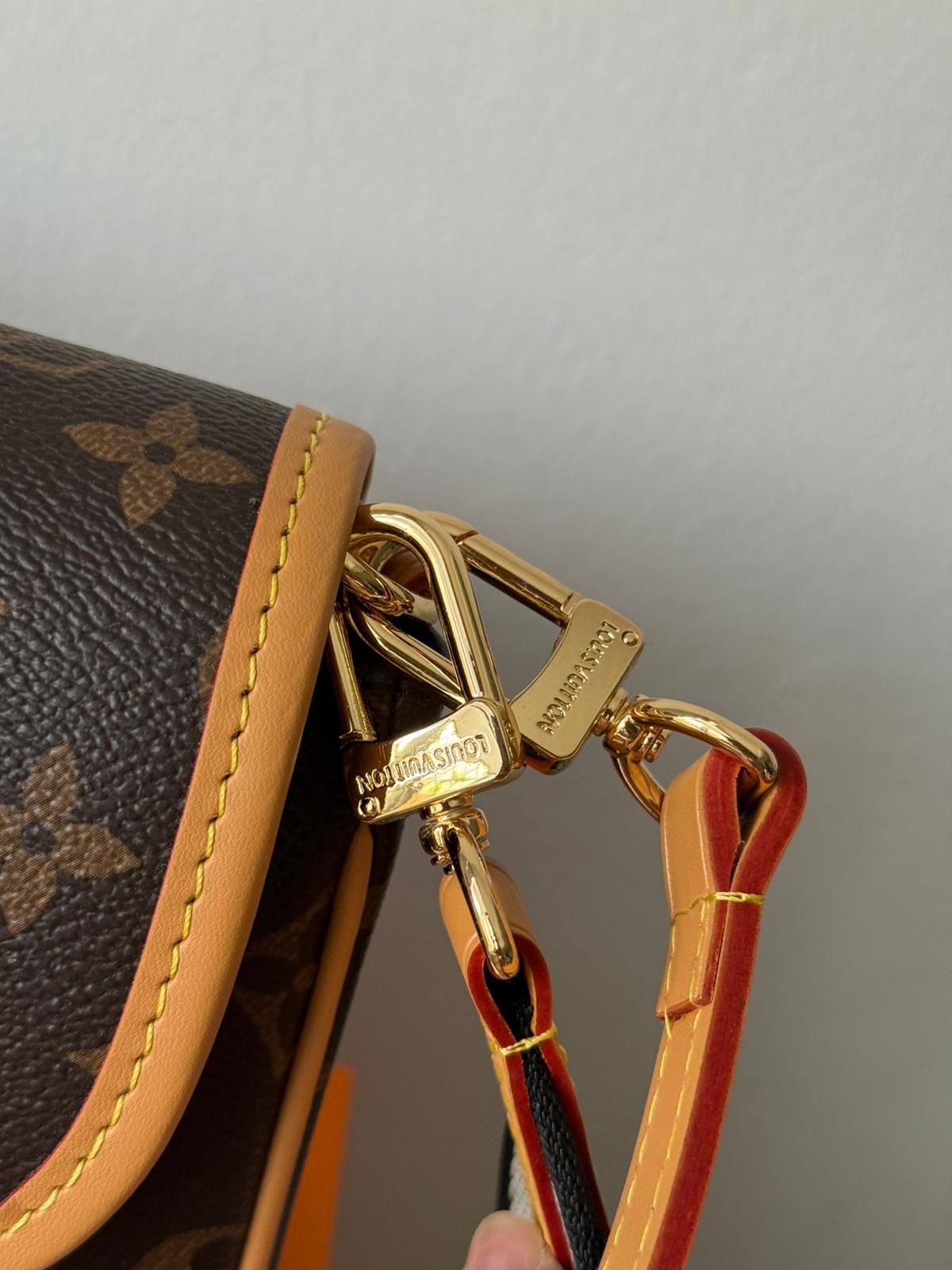 The Diane satchel in Monogram canvas and a well-organized interior. Non adjustable wide jacquard strap. - Image 12