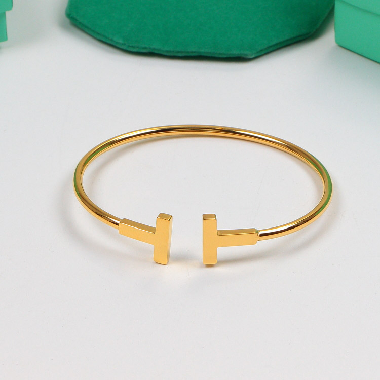 T series bracelet in smooth surface in silver / Gold /rose gold. - Image 2