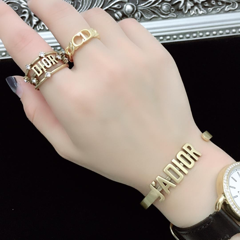 Gold bracelet/Bangle with J@D!0R cut out. - Image 3