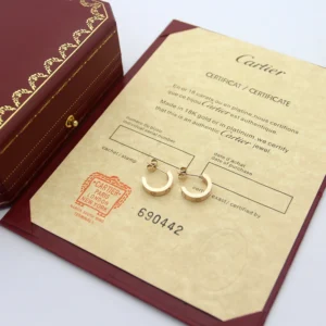 Alternative view of 18K gold plated Subtle Love earrings  in Silver /Rose Gold /Gold.