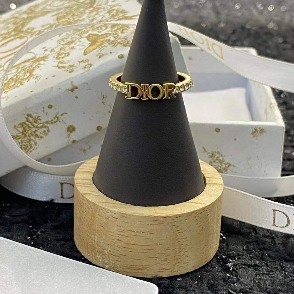 Silver /Gold ring with diamonds and brand name engraved. - Image 2