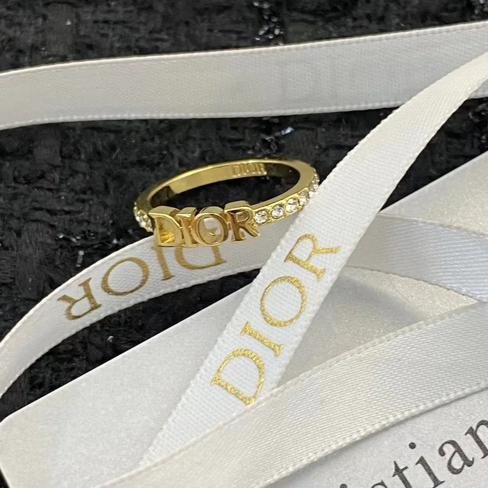 Silver /Gold ring with diamonds and brand name engraved. - Image 3