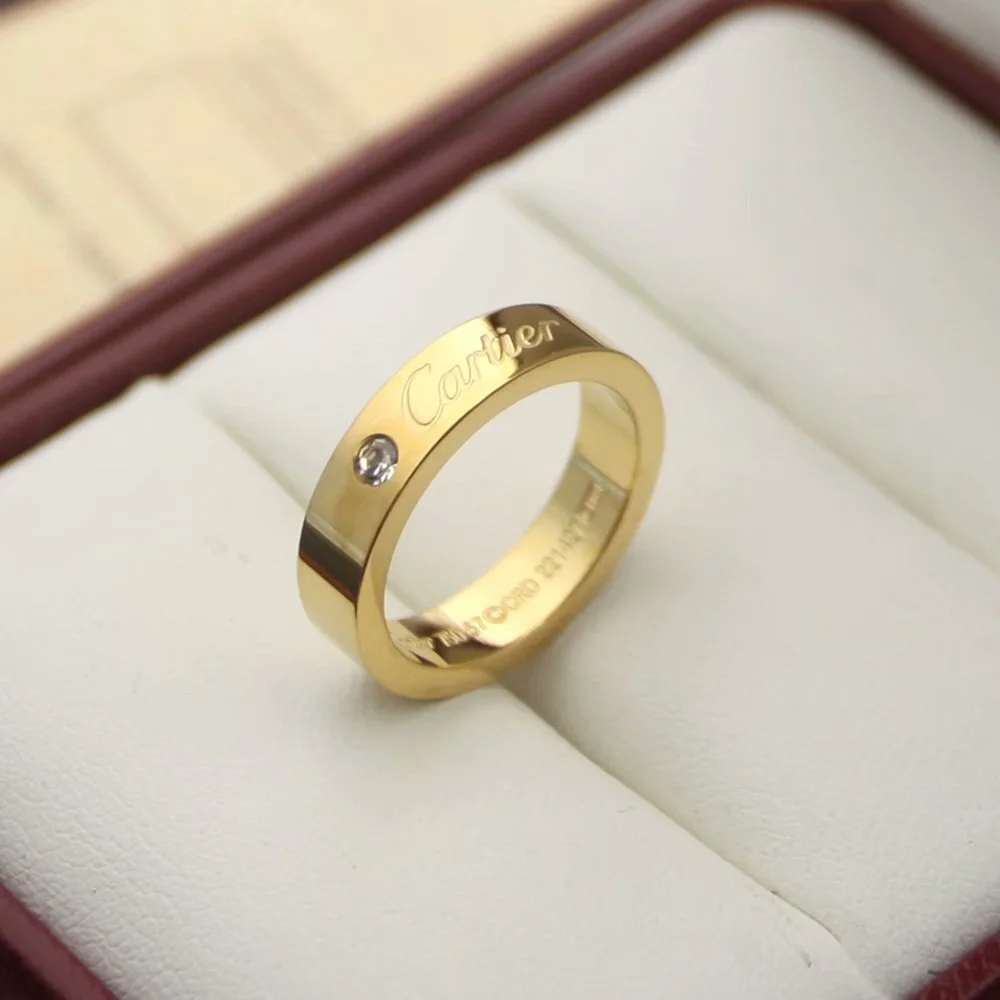 Love ring with gems inlaid in Silver /Gold /Rose Gold. - Image 6