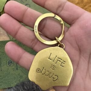 Alternative view of Cute golden keychain GG.